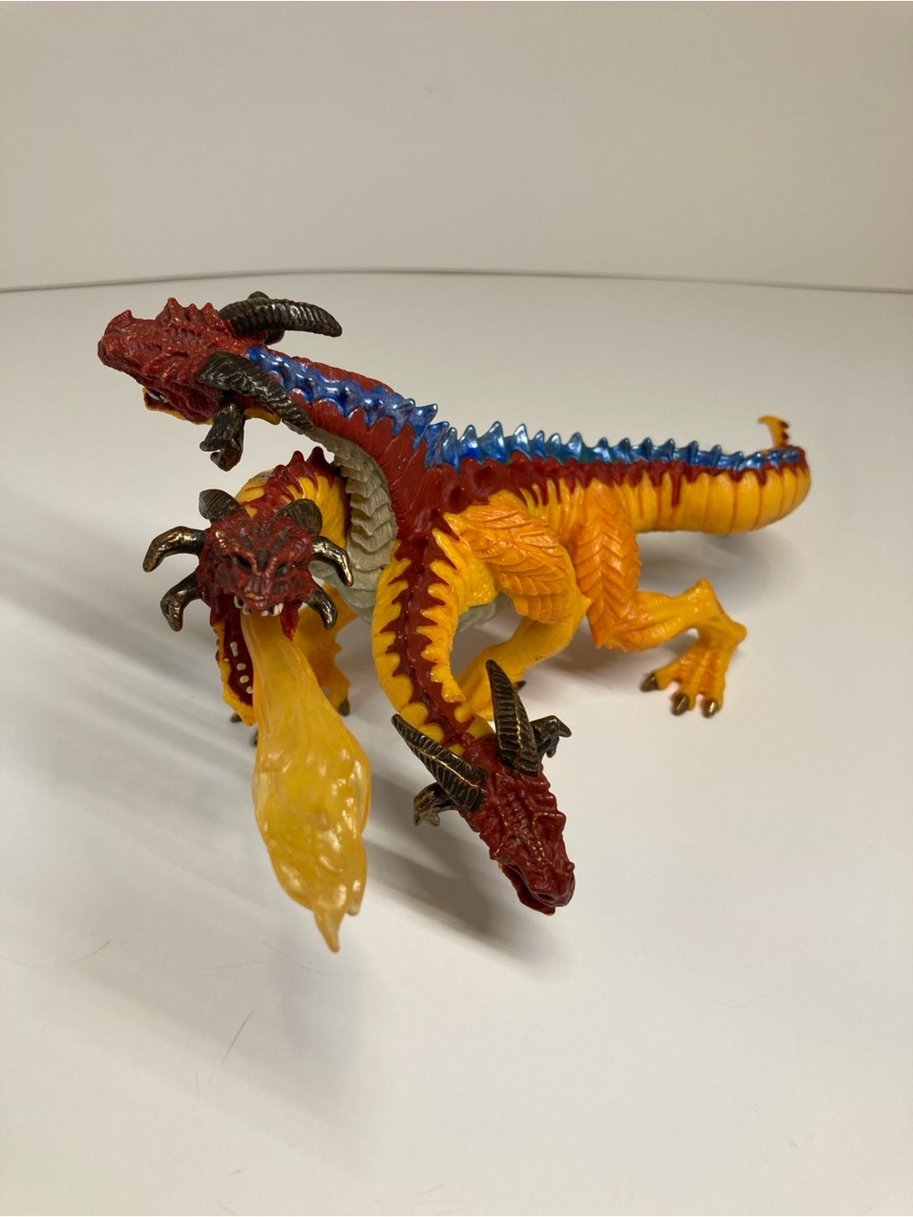 Safari Ltd Fire Dragon Figure 2010 Mythical Creature Toy Red Orange